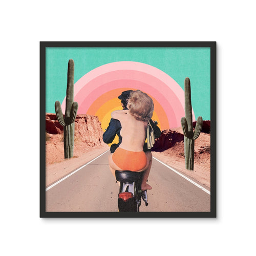 Motorcycle Mama Framed Photo Tile