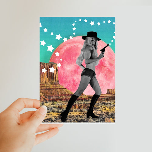 Montana Cowgirl  Classic Postcard